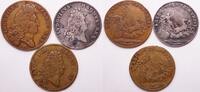 France, lot de 3, LVDOVICVS MAGNVS REX jetons Louis XIV le Roi Soleil (the Sun King)