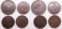 Great Britain (lot) half penny and penny tokens -