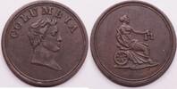 Great Britain columbia farthing token ca 1820-1830 Duke of Wellington / Simon Bolivar vzgl-
