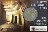 € 2 2022 Gedenkmünze Prähistorische Stätten Maltas - Hypogäum Ħal-Saflieni Coincard stgl