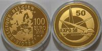 Belgien 100 Euro Gold Münze 50. Jahrestag Weltausstellung in Brüssel