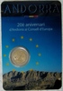 Andorra 2,00 € 20 JAHRE BEITRITT EUROPARAT