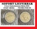 Malta Gedenkmünzen - Mdina + Ochse- in Münzdose € 4 2025 stgl