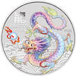 Australien 10 x 50 Cents 2024 10 x 1/2 oz Silbermünzen Set Lunar III - Jahr des Drachen ST
