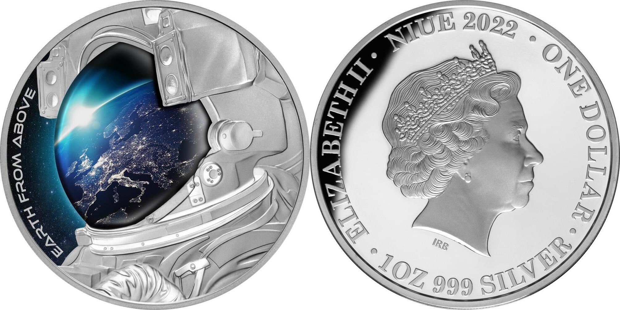 EARTH PUZZLE 1 Oz Silbermünze 5000 Francs Tschad 2022