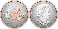 Kanada 300$ 1 oz Platinmünze Maple Leaf - Forever Roségold veredelt -