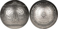 Dschibuti 1000 Francs 2024 1 Kilo Silbermünze Big Five - Büffel - Kugelförmig Antique Finish