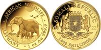 Somalia 1000 Schilling 1 oz Goldmünze Elefant -