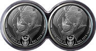 Südafrika 10 Rand 2020 2 x 1 oz Silbermünzen Big Five - Nashorn Doppelkapsel PP
