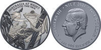 Niue 1$ 1 oz Silbermünze Australien bei Nacht - Rotaugenlaubfrosch -