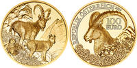 Österreich 100€ Goldmünze Wildtiere - Der Steinbock -
