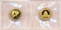 China 100 Yuan 1/4 oz Goldmünze Panda 50th Anniversary of China Construction Bank -