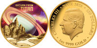 Niue 100$ 1 oz Goldmünze Saturn from Titan -