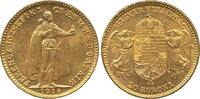 Österreich-Ungarn 20 Kronen 20 Korona Goldmünze Franz Joseph I mit Bosnien-Wappen -