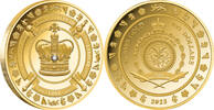 Niue 100$ 1 oz Goldmünze Krönung König Charles III. - mit Diamant -