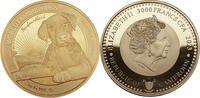 Kamerun 3000 Francs 1 oz Goldmünze World Famous Dogs - Labrador -