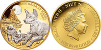 Niue 100$ 1 oz Goldmünze Australien bei Nacht - Dingo -