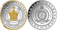 Niue 1$ 1 oz Silbermünze Krönung King Charles III. - Teilvergoldet -