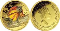 Niue 100$ 1 oz Goldmünze Kragenechse -
