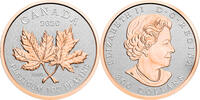 Kanada 300$ 1 oz Platinmünze Maple Leaf - Forever Roségold veredelt -