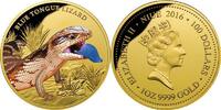 Niue 100$ 1 oz Goldmünze Blauzungenechse -