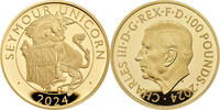 Großbritannien 100£ 1 oz Goldmünze Royal Tudor Beasts - Seymour Unicorn -