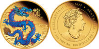 Australien 100$ 1 oz Goldmünze Lunar III. - Jahr des Drachen - Farbe