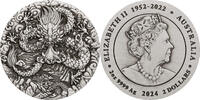 Australien 2$ 2 oz Silbermünze Lunar III - Jahr des Drachen