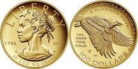 USA 1 oz Goldmünze American Liberty - 225th Anniversary - High Relief 100$ 2017 PP