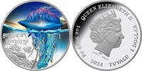 Tuvalu 1$ 1 oz Silbermünze Deadly & Dangerous - Bluebottle - Portugiesische Galeere -