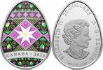Kanada 20$ 1 oz Silbermünze Pysanka Ei Form -