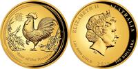 Australien 100$ 2017 1 oz Goldmünze Lunar II. - Jahr des Hahnes - High Relief PP
