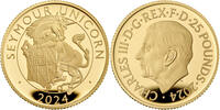 Großbritannien 25£ 1/4 oz Goldmünze Royal Tudor Beasts - Seymour Unicorn -