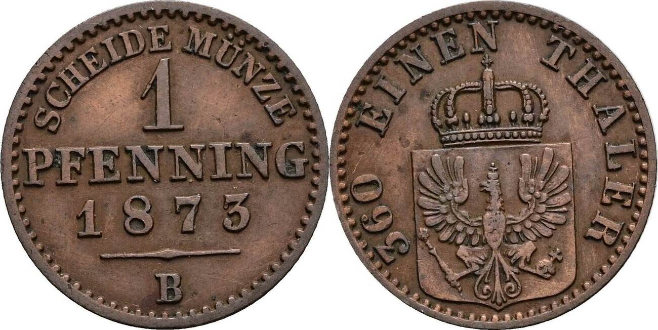 Preussen 1 Pfennig 1873 B | MA-Shops