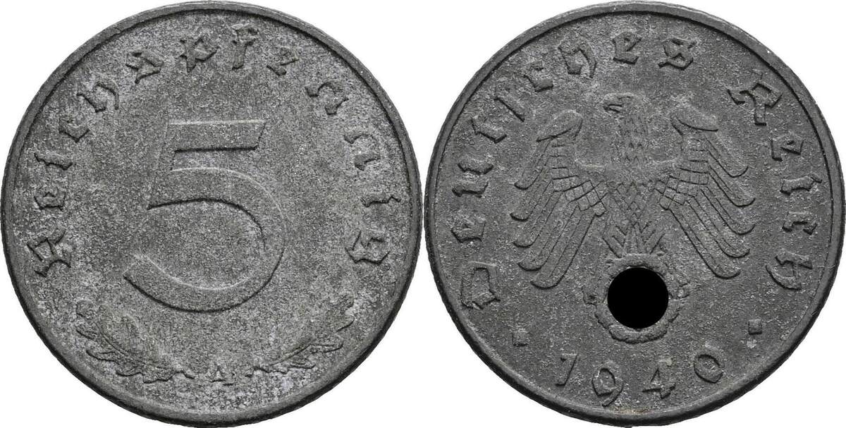 Deutsches Reich 5 Pfennig 1940 A Ss | MA-Shops