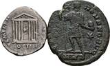 ROM Lot 2 Stk. Denar, Bronze Antoninus Pius 138-161, Theodosius I. 379-395 ss