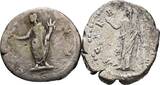 ROM, Kaiserzeit Lot 2 Stück Denare Faustina I. , Frau des Antoninus Pius 141 / Marcus Aurelius 161-180 s/ss-