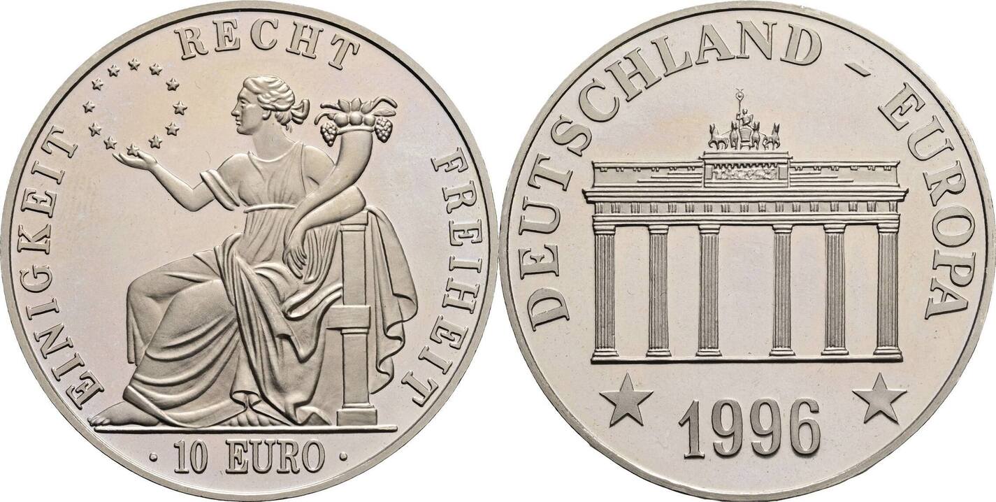 Deutschland Medaille 1996 Europa 10 Euro Vz Ma Shops 