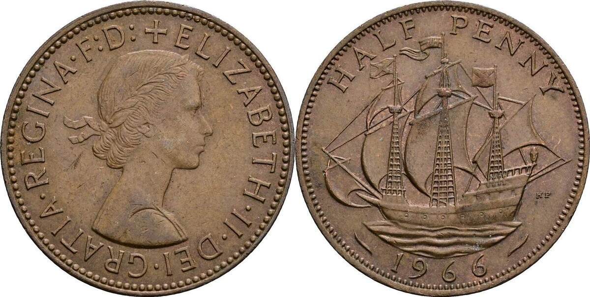 Gro britannien Half Penny 1966 Ss MA Shops gro-britannien-half-penny-1966-ss-ma-shops