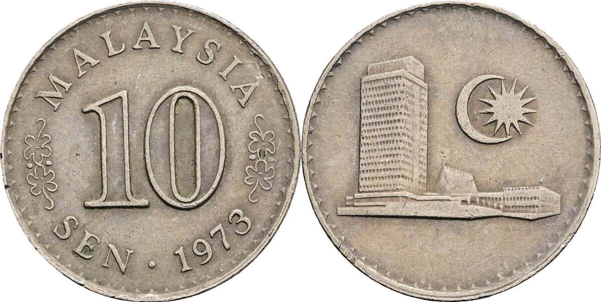 Malaysia 10 Sen 1973 ss | MA-Shops