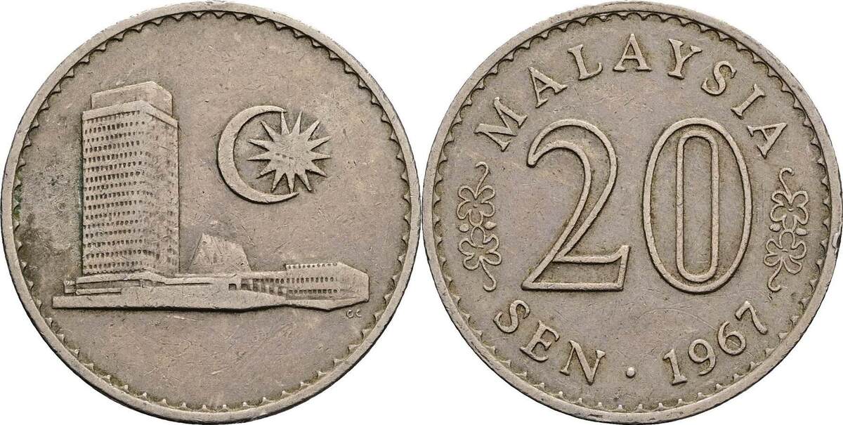 Malaysia 20 Sen 1967 ss | MA-Shops