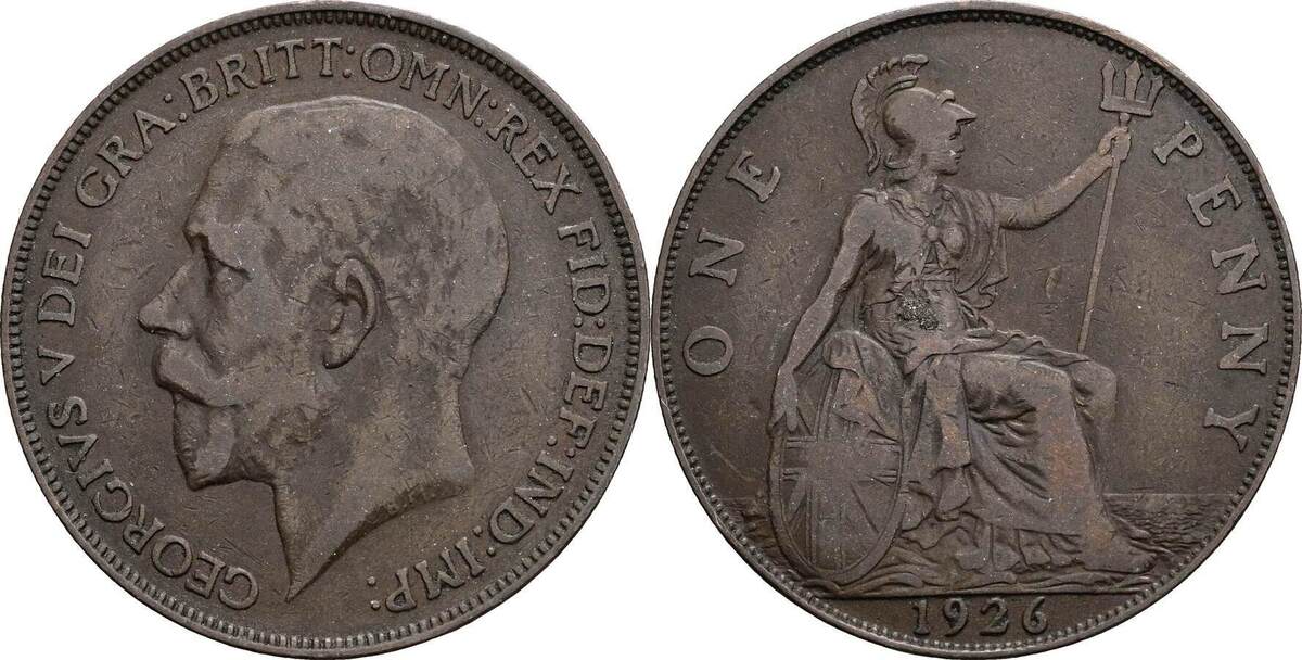 Großbritannien 1 Penny 1926 ss | MA-Shops