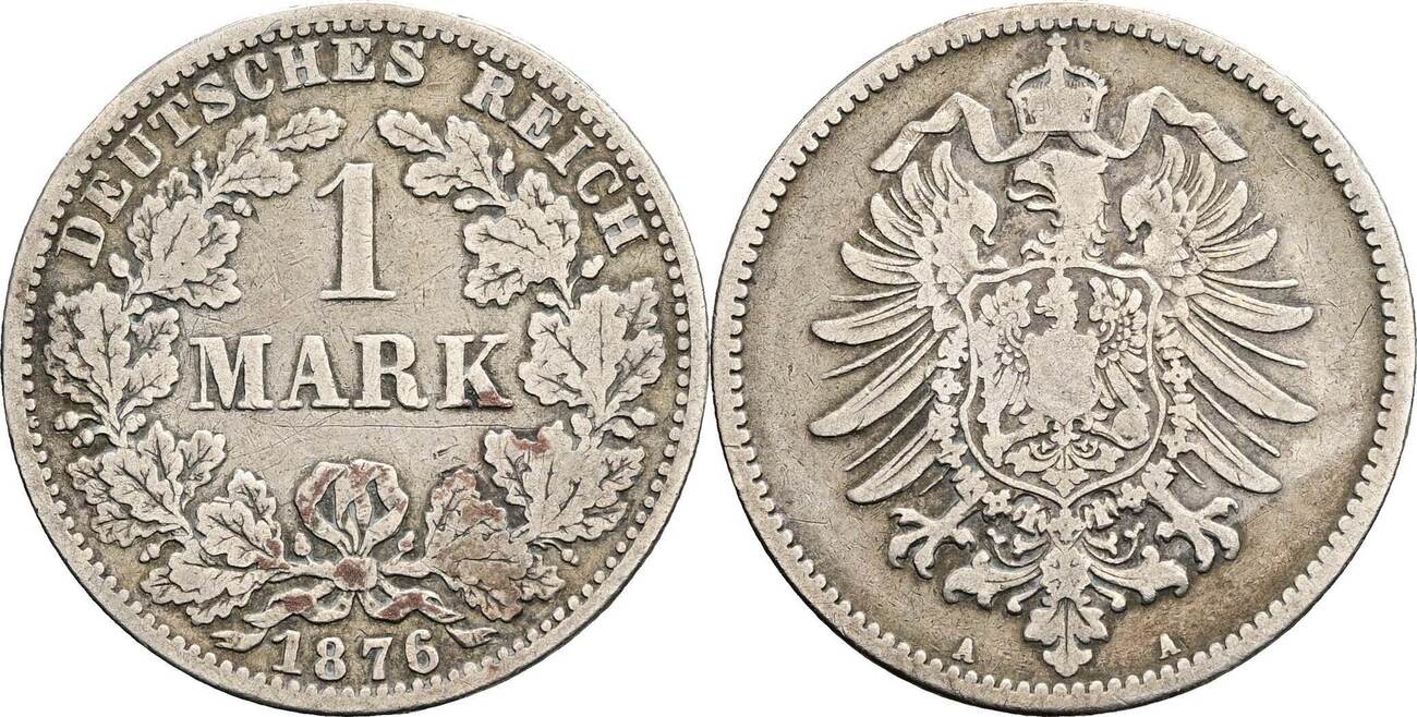 53+ Deutsches Teich 20 Mark 1876 A, Fiche détaillée de la pièce 20