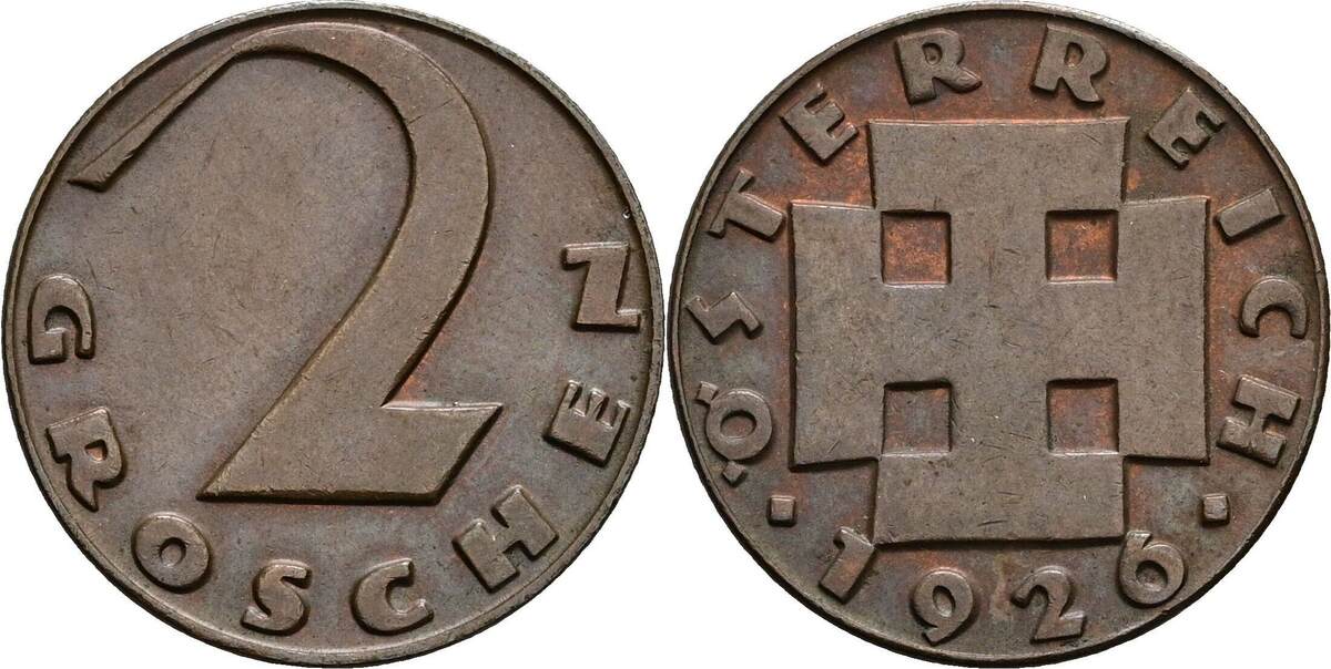 sterreich 1 Republik 2 Groschen 1926 Vz MA Shops sterreich-1-republik-2-groschen-1926-vz-ma-shops