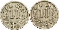 Kaisertum Österreich Lot 2 Stück 10 Heller Franz Joseph I. 1848-1916 -