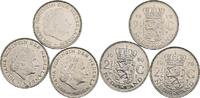 Niederlande Lot 3 Stück 2 1/2 Gulden Juliana 1948-1980 -
