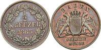 Baden 1/2 Kreuzer Friedrich I. Großherzog (1852-1907) -