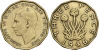 3 Pence 1946 United Kingdom King Georg VI. ss