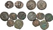 Römisches Reich - Kaiserzeit Rom Lot mit 7 Stück Denar, Antoninian, Folles -