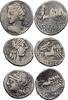 Römisches Reich - Republik Lot mit 3 Denaren Republican silver denarii 2nd - 1st centuries BC -